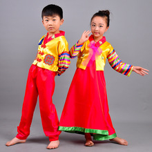 Hanbok Vestido Colorido Criança Hanbok Meninas Dança Vestido Desempenho Roupas Roupas Roupas Performance de Palco 2024 - compre barato