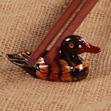 2Pcs Cute Chopstick Stand Ceramic Ware Duck Chopsticks Holder Rest Rack Porcelain Spoon Fork Home Decoration kitchen tools 2024 - buy cheap