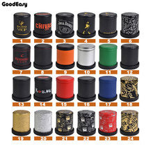 KTV Bar Gambling Casino Texas Poker Game Printing Leather+Plastic Dice Cup Set with Tray/Cover& 6pcs Digital White/Acrylic Dices 2024 - buy cheap