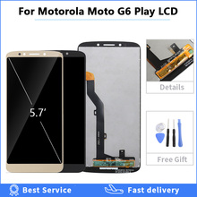 Для Motorola Moto G6 играть ЖК-дисплей XT1922-5 Дисплей рамка Сенсорный экран digitizer Ассамблеи XT1922 XT1922-3 XT1922-4 для Moto G6 играть 2024 - купить недорого
