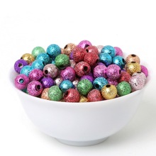 Mixed/Gold/Rainbow Acrylic Round Ball Spacer Beads Charms Findings 6/8/10/12mm For Jewelry Making Craft DIY 2024 - buy cheap