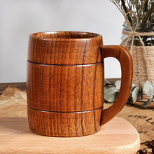 Taza de madera hecha a mano de 400ml, vaso primitivo de estilo chino para beber té y café Natural, vaso para beber cerveza, té de viaje, hogar y cocina 2024 - compra barato