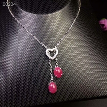 KJJEAXCMY boutique jóias 925 pure prata incrustada natural ruby colar de suporte de teste 2024 - compre barato