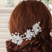 1PC Bridal Hairdisk Flower Shape Hairpin Wedding Decorations Accessories Lovely simulation Pearl Women Ladies Hair Jewelry 2024 - buy cheap