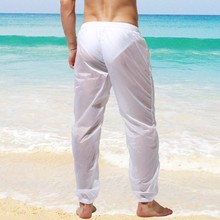 Ultrathin Jammer Men Rashguard Beach Pants UV Protect Rash Guard Surf Sails Trousers Semi Transparent Fast Dry Water Sport Pant 2024 - buy cheap