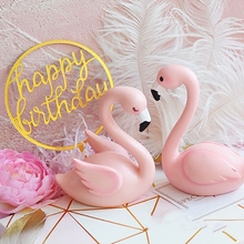 Сделай Сам домашний декор для торта Декор День Святого Валентина детский душ день рождения Фламинго торт Топпер Розовый декор для свадебной вечеринки принадлежности 2024 - купить недорого