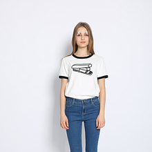 Women Summer T-shirt Harajuku White Black Short Sleeve Stapler Embroidery Casual Tee Tops Sweet Female White Cotton T Shirt 2024 - buy cheap