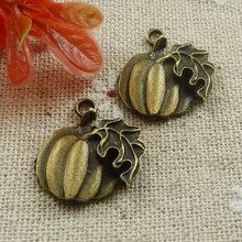 105 pieces bronze plated pumpkin charms 21x18mm #607 2024 - buy cheap