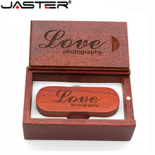 JASTER customer Creative Original Rosewood usb + Box pen drive 8GB 16gb 32gb usb Flash Drive Bulk Memory Stick wedding Gifts 2024 - buy cheap