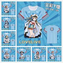 Camiseta de manga corta para Cosplay de Brdwn Lovelive Koizumi Hanayo Tojo Nozomi, logo de Sonoda Umi Hoshizora Rin 2024 - compra barato