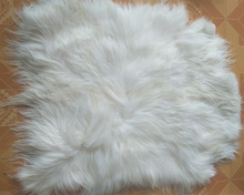 Real Long wool goat fur pelts Whole Piece Mongolian Fur Plate Sofa Rug Doll wig Accessory Decorative Blankets 2024 - buy cheap