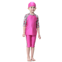 3 PCS Islami Mayo Half Sleeve Swim Wear Muslim Hicap Burkini for Girls Islamic Swimsuit O Neck Swimwear for Kids Bathing Suit 2024 - buy cheap