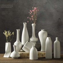 Ceramic Retro Simple Creative Desktop Small Ceramic Black White Coarse Pottery Vase Hydroponic Room Decoration Home Furnishing 2024 - buy cheap