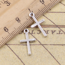 50pcs Charms Cross 18x10mm Tibetan Pendants Antique Jewelry Making DIY Handmade Craft For Bracelet Necklace 2024 - buy cheap