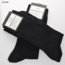 Fcare 8PCS=4 pairs 43 to 46 EU size black combed cotton men dress socks crew socks meias masculina sokken heren 2024 - buy cheap