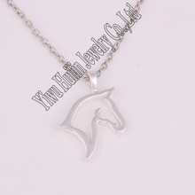 Best-selling  rhodium plated WHITE HORSE Jewelry pendant necklace 2024 - buy cheap