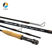 AI-SHOUYU New Arrival Fly Rod Carbon Fiber Fast Action Fly Fishing Rod 4 Section Soft Cork Handle Fishing Tackle 2024 - buy cheap