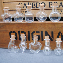XCDIY  5pcs  wish Cork bottle ,  glass vial bottle, DIY Craft glass vial pendant glass wish pendant 2024 - buy cheap
