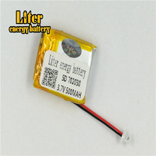 1.0MM 2pin connector 702030 3.7V 500mah MP3 MP4 MP5 small toys rechargeable lithium-ion battery sound equipment li-po battery 2024 - купить недорого