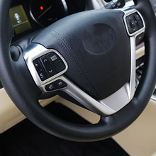 Interruptor de volante de coche, cubierta de Marco embellecedor, accesorios de estilo de coche, ABS mate, para Toyota Highlander Kluger 2014-2018, 2 uds. 2024 - compra barato