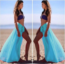 Sexy Women Beach Chiffon Maxi Skirt Beach Sarong Long Skirt Sexy Stylish Womens Beachwear Skirts 2024 - buy cheap