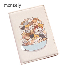 Mcnely capa protetora para passaporte, carteira com estampas de animais, bolsa multifuncional para proteção do passaporte 2020 2024 - compre barato
