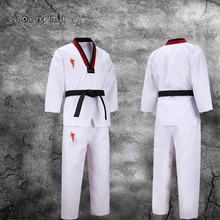 Uniforme de Taekwondo de alta calidad para adultos, niños y adolescentes, ropa aprobada por WTF, rojo, azul, negro 2024 - compra barato