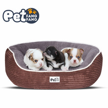 Cama para perro perrera lavable para mascotas Floppy cojín de borde de felpa Extra cómodo antideslizante Fondo cachorro gato Casa de perro 2024 - compra barato