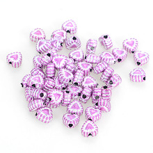 Miasol 200 Pcs/Lot 4X6MM Plating Acrylic Antique Design Stripe Heart Spacer Charm Beads For DIY Jewelry Making Accessories 2024 - buy cheap
