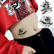 Small Black Sailboat Turtle Wahle Viking Waterproof Fake Whale Tattoos For Women Henna Stickers Custom Tattoo Temporary Paper 2024 - buy cheap