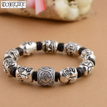 Handcrafted 925 Silver Buddhist Eighteen Arhats Beads Bracelet Tibetan Rohan Beaded Bracelet Lucky Beasts Bead Man Bracelet 2024 - buy cheap