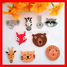 100pcs Mixed 2 Holes pattern cartoons Wooden Sewing Buttons for crafts and scrapbooking botoes para artesanato 2024 - buy cheap