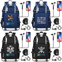  Monkey D Luffy Law Skull Anime Backpack BookBags USB Port Bags Laptop School Travel Girls Boys Rucksack Mochila Gift 2024 - buy cheap