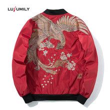 Lusumily Phoenix Embroidery Jacket Jacket Women New Fashion Spring Autumn Flower Motorcycle Baseball Jackets Retro Classic Coat 2024 - buy cheap