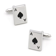 Gemelos de cartas de juego para hombre, Material de cobre, póker Ace 2024 - compra barato