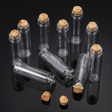 10pcs 5/8/12/15ml Clear Vials Glass Bottle Blank Empty Wishing Message Bottles Transparent With Cork Stopper Tiny Small Decor 2024 - buy cheap