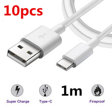 Cabo usb tipo c 10 de carregamento, cabo para celular samsung galaxy s20 plus onplus 2 3 5t nexus 6p tipo-c de 1m 2m 5v/2a 2024 - compre barato