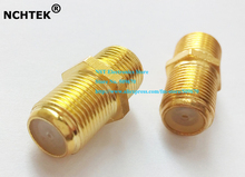 NCHTEK Golden Plated F Female to Female Coaxial RG6 Barrel Coax Cable Connector Coupler Adapter/Free Shipping/50PCS 2024 - buy cheap