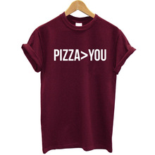 Pizza Is More Important Than You Printed Women T Shirt Cotton Short Sleeves Funny Summer Tops Women Streetwear Tshirt Plus Size 2024 - buy cheap
