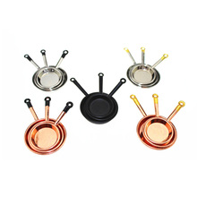 3pcs 1/12 Scale Dollhouse Miniature Metal Frypan Frying Pans Cooking Pot Cookware Kitchen Accessory 5 Color 2024 - buy cheap