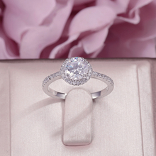 Кольца для женщин 925 серебряные ювелирные изделия Белый Круглый Кубический Цирконий камень простое свадебное обручальное кольцо Бижу Femme 2024 - купить недорого