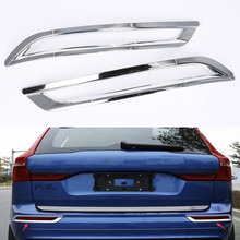 Yaquicka 2 pçs chrome abs amortecedor traseiro do carro luz de nevoeiro quadro da lâmpada capa guarnição estilo para volvo xc60 2018 acessórios auto exterior 2024 - compre barato