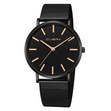 2019 moda masculina relógio de quartzo marca de luxo relógios de aço inoxidável malha cinta ultra-fino dial negócios relógio de pulso reloj hombre 2024 - compre barato