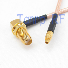 10pcs 6in MMCX male plug to SMA female right angle RF adapter connector 15CM Pigtail coaxial jumper cable RG316 extension cord 2024 - buy cheap