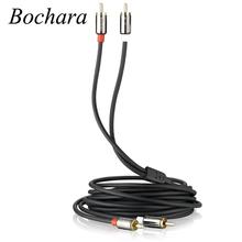 Bochara 2RCA to 2RCA OFC Audio Cable Foil and Braided Shielded 1.8m 3m 5m 10m 15m 20m For Amplifier Mixer 2024 - buy cheap