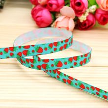 3/8'' Free shipping strawberry printed grosgrain ribbon hairbow headwear party decoration diy wholesale OEM 9mm P5096 2024 - купить недорого