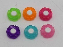 100 Mixed Candy Color Cute Acrylic Flower Beads 10mm With White Center 2024 - buy cheap