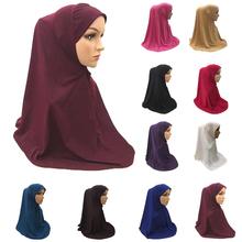 One Piece Muslim Hijab Women Amira Head Cover Islamic Headscarf Turban Niquabs Khimar Prayer Headwear Wrap Arab Caps Hats New 2024 - buy cheap