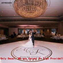 JOYRESIDE Wedding Party Floor Decal Personalized Name Art Decor Circle Design Sticker Wedding Dance Decals Floor Stickers A1727 2024 - buy cheap