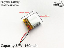 3.7V,160mAH,502020 PLIB; polymer lithium ion / Li-ion battery for GPS,mp3,mp4,mp5,dvd,bluetooth,model toy mobile bluetooth 2024 - buy cheap